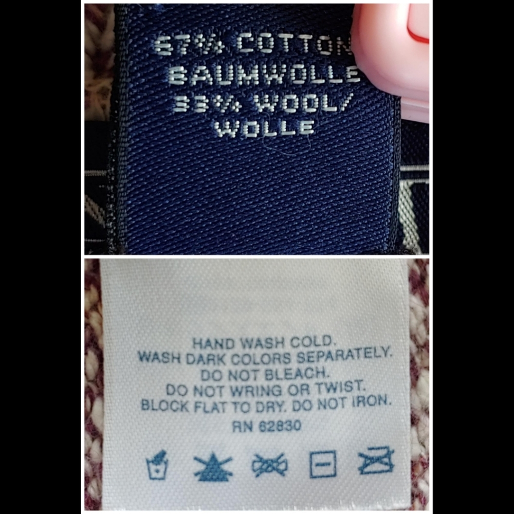 Land's End Purple Marled V Neck Sweater - Picture 12 of 12
